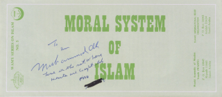 MUHAMMAD ALI SIGNED AND INSCRIBED ISLAM PAMPHLET