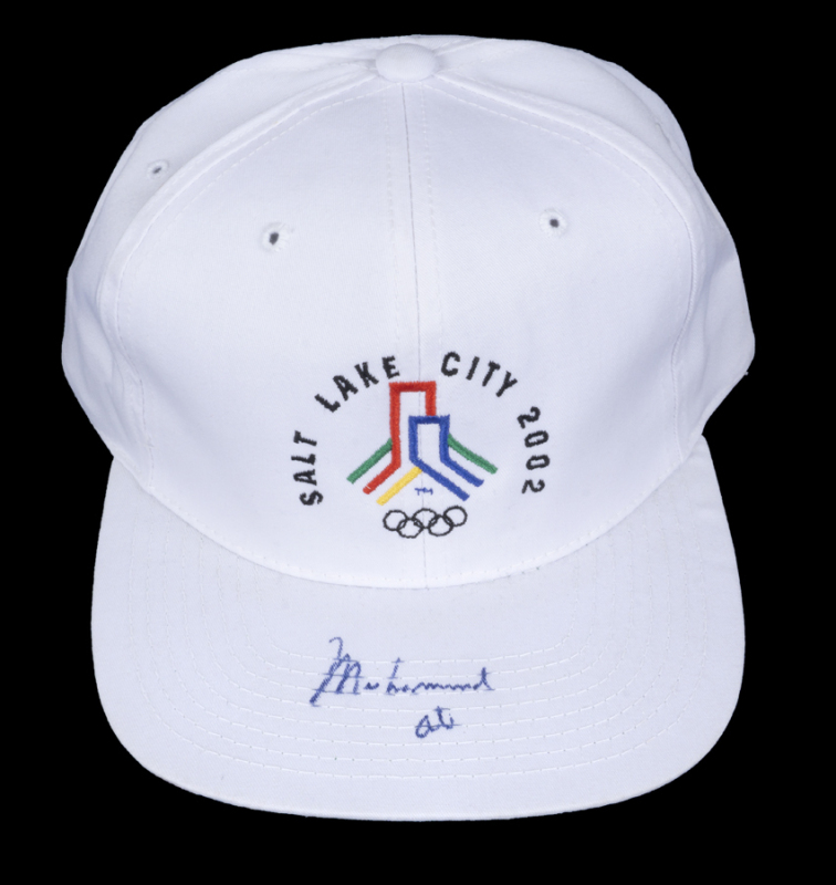 MUHAMMAD ALI SIGNED 2002 WINTER OLYMPICS HAT