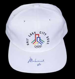 MUHAMMAD ALI SIGNED 2002 WINTER OLYMPICS HAT