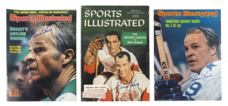 GORDIE HOWE SIGNED SPORTS ILLUSTRATED GROUP OF THREE