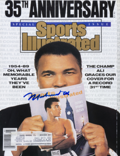 MUHAMMAD ALI SIGNED 35TH ANNIVERSARY SPORTS ILLUSTRATED MAGAZINE