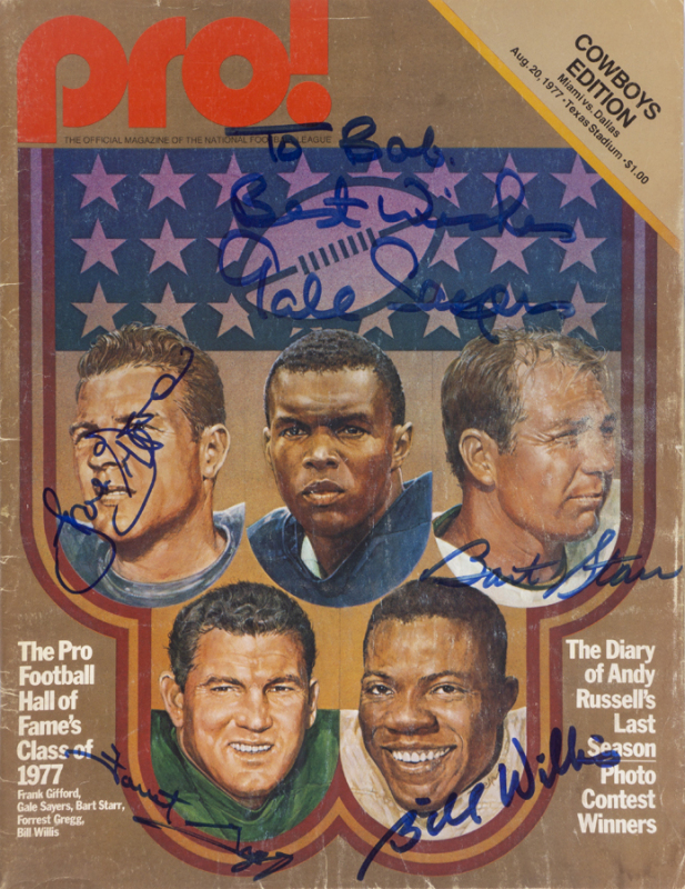 1977 PRO FOOTBALL HALL OF FAME INDUCTEES SIGNED GAME PROGRAM