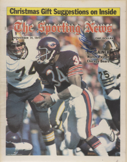 WALTER PAYTON SIGNED 1977 SPORTING NEWS COVER