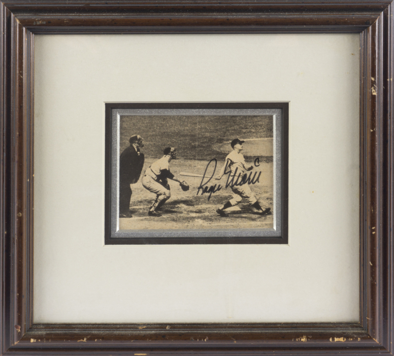 ROGER MARIS SIGNED 61st HOME RUN SMALL FRAMED IMAGE
