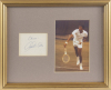 ARTHUR ASHE SIGNED FRAMED CUT SIGNATURE WITH IMAGE