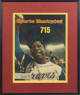 HANK AARON SIGNED 715th HOME RUN SPORTS ILLUSTRATED COVER