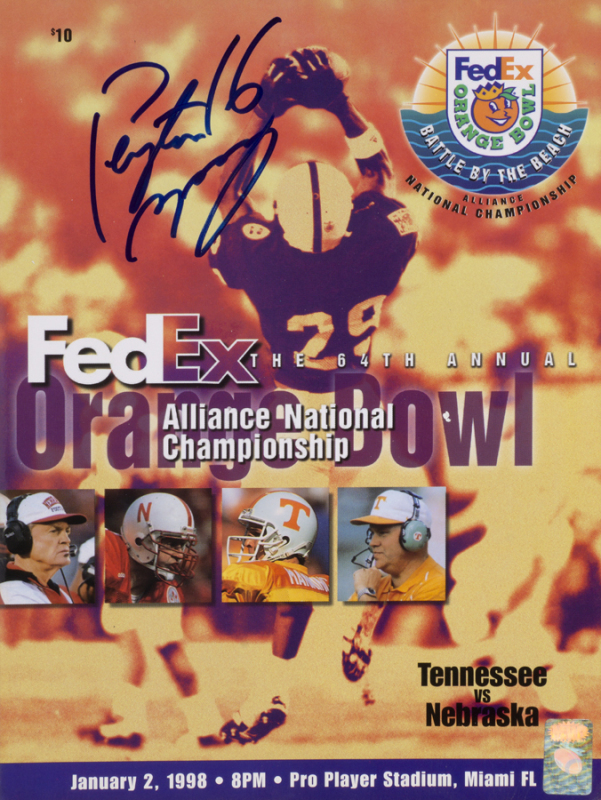 PEYTON MANNING SIGNED 1998 ORANGE BOWL PROGRAM