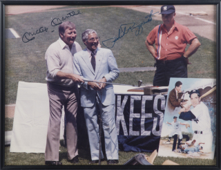 MICKEY MANTLE AND PHIL RIZZUTO SIGNED PHOTOGRAPH