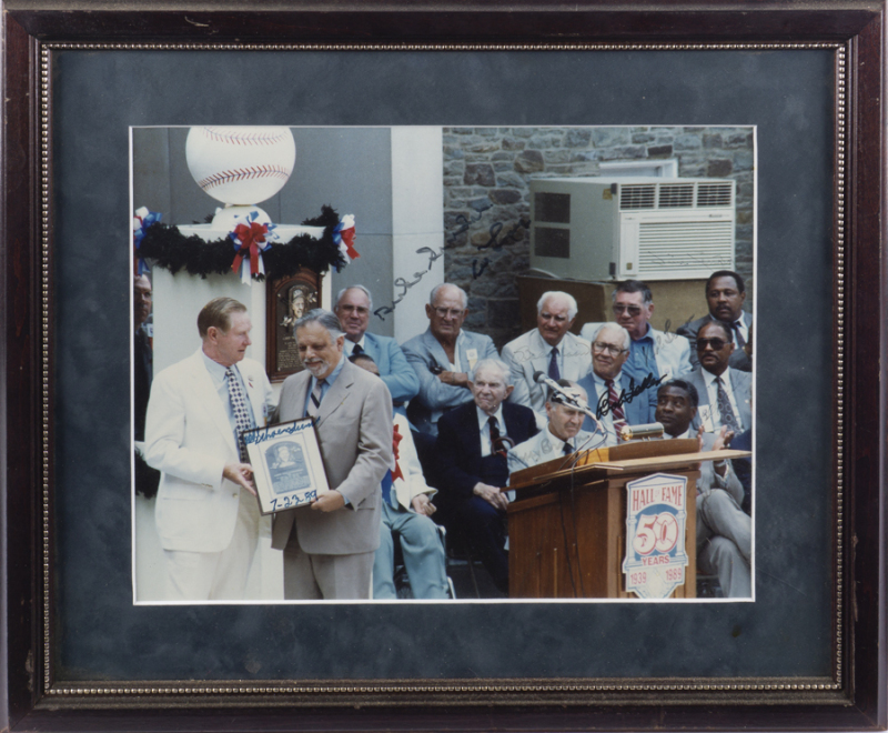 1989 BASEBALL HALL OF FAME INDUCTION MULTI-SIGNED PHOTOGRAPH