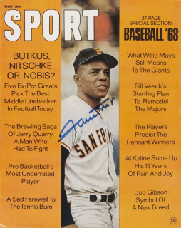 WILLIE MAYS SIGNED 1968 SPORT MAGAZINE