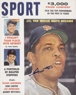 WILLIE MAYS SIGNED 1961 SPORT MAGAZINE