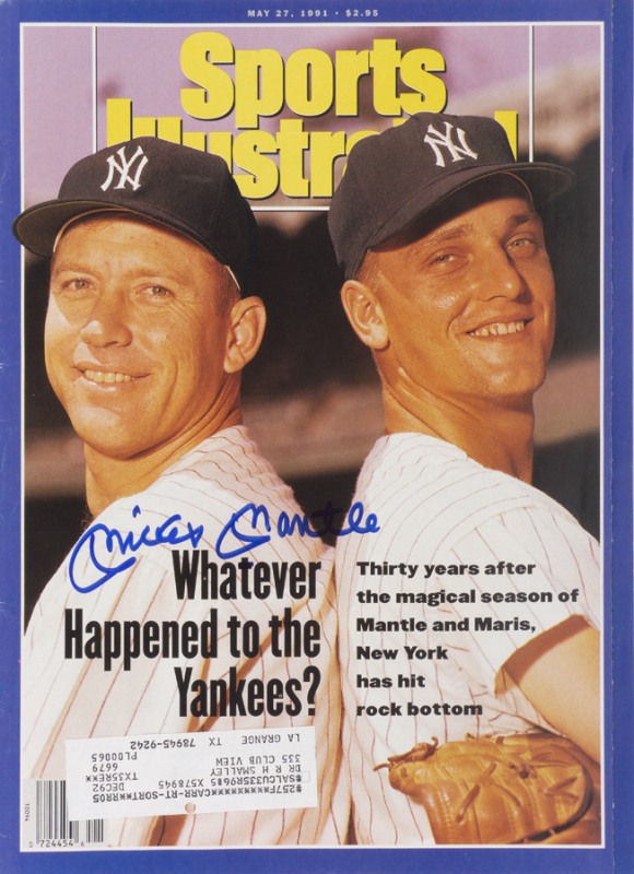 MICKEY MANTLE SIGNED 1991 SPORTS ILLUSTRATED MAGAZINE