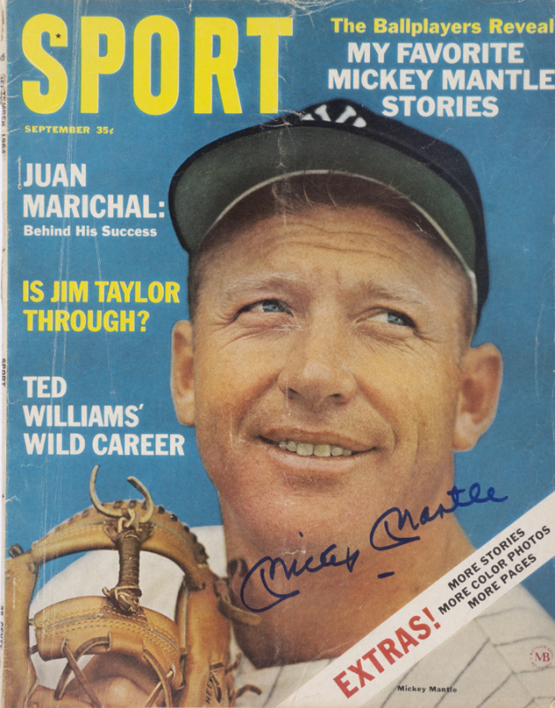 MICKEY MANTLE SIGNED 1964 SPORT MAGAZINE