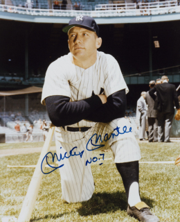 MICKEY MANTLE SIGNED AND INSCRIBED PHOTOGRAPH