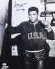 MUHAMMAD ALI (AKA CASSIUS CLAY) SIGNED 1960 OLYMPIC TORCH DISPLAY WITH ORIGINAL TICKETS - 3