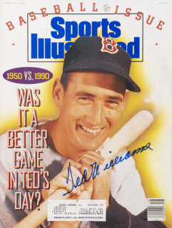TED WILLIAMS SIGNED 1990 SPORTS ILLUSTRATED MAGAZINE