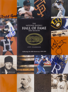 1999 BASEBALL HALL OF FAME INDUCTION SIGNED PROGRAM