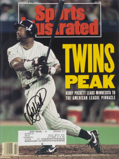 KIRBY PUCKETT SIGNED 1991 SPORTS ILLUSTRATED