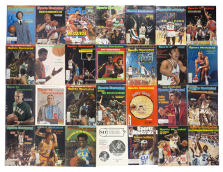 BASKETBALL STARS SIGNED SPORTS ILLUSTRATED AND PUBLICATIONS GROUP OF 24