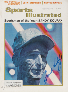 SANDY KOUFAX SIGNED 1965 SPORTS ILLUSTRATED MAGAZINE