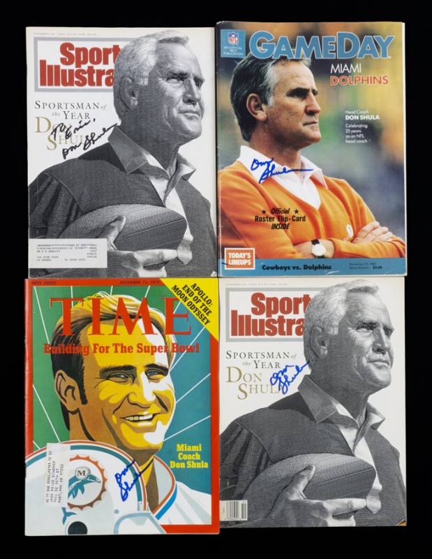 DON SHULA SIGNED PUBLICATIONS GROUP OF FOUR