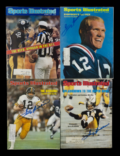 TERRY BRADSHAW SIGNED SPORTS ILLUSTRATED MAGAZINES GROUP OF FOUR