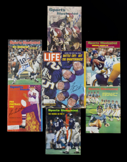 FRAN TARKENTON SIGNED MAGAZINES GROUP OF SEVEN