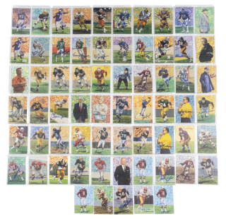PRO FOOTBALL HALL OF FAME SIGNED POSTCARDS GROUP OF 65