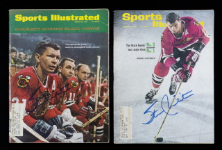 STAN MIKITA SIGNED SPORTS ILLUSTRATED PAIR
