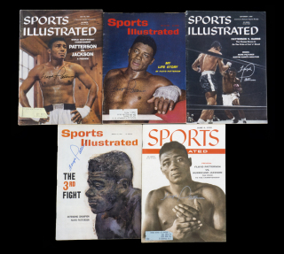 FLOYD PATTERSON SIGNED MAGAZINES GROUP OF FIVE
