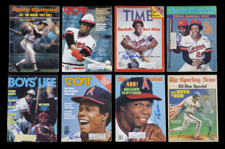 ROD CAREW SIGNED PUBLICATIONS GROUP OF EIGHT
