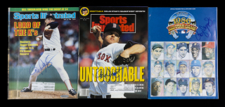 ROGER CLEMENS SIGNED PUBLICATIONS AND ALL-STAR GAME PROGRAM GROUP OF THREE
