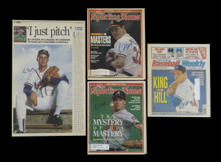 GREG MADDUX SIGNED 1994-1995 PUBLICATIONS GROUP OF FOUR