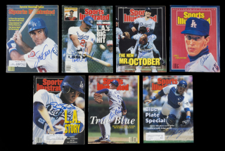 LOS ANGELES DODGERS 1980s to 1990s SIGNED SPORTS ILLUSTRATED MAGAZINES GROUP OF SEVEN