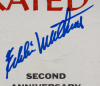 EDDIE MATHEWS SIGNED AUGUST 20, 1956, SPORTS ILLUSTRATED MAGAZINE SECOND ANNIVERSARY GROUP OF SEVEN - 7