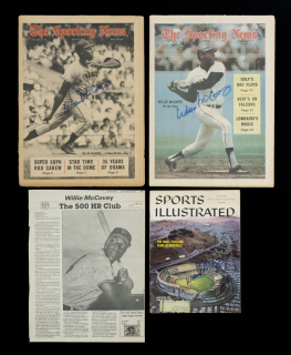 WILLIE McCOVEY SIGNED PUBLICATIONS GROUP OF FOUR