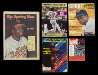 FRANK ROBINSON SIGNED PUBLICATIONS GROUP OF FIVE