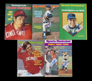 TOM SEAVER SIGNED SPORTS ILLUSTRATED MAGAZINE GROUP OF FIVE