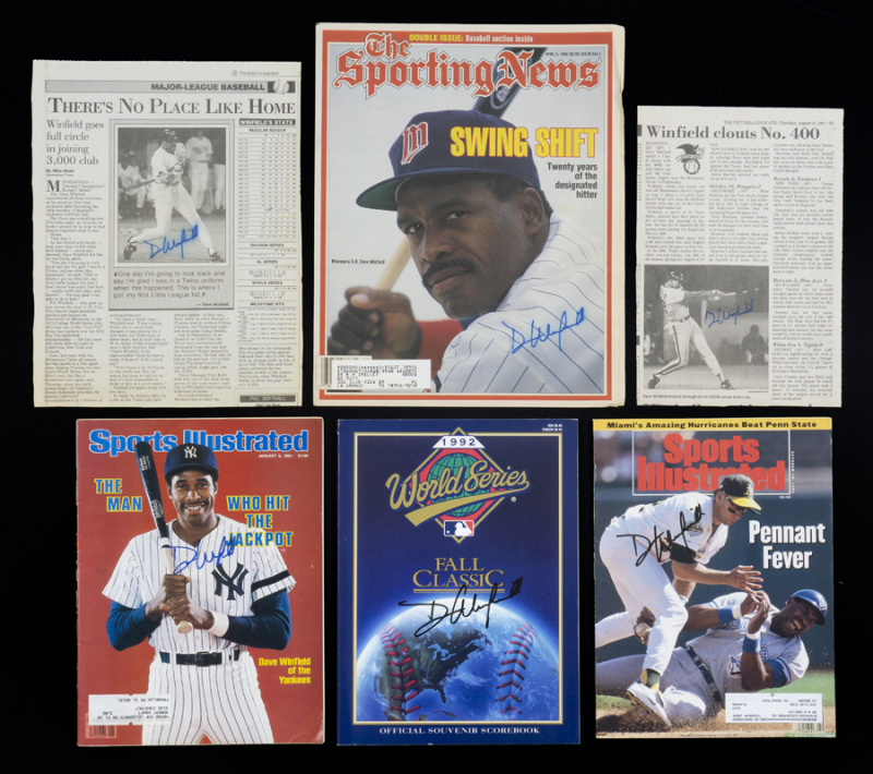 DAVE WINFIELD SIGNED PUBLICATIONS GROUP OF SIX