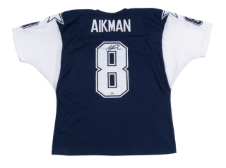 TROY AIKMAN SIGNED FOOTBALL JERSEY